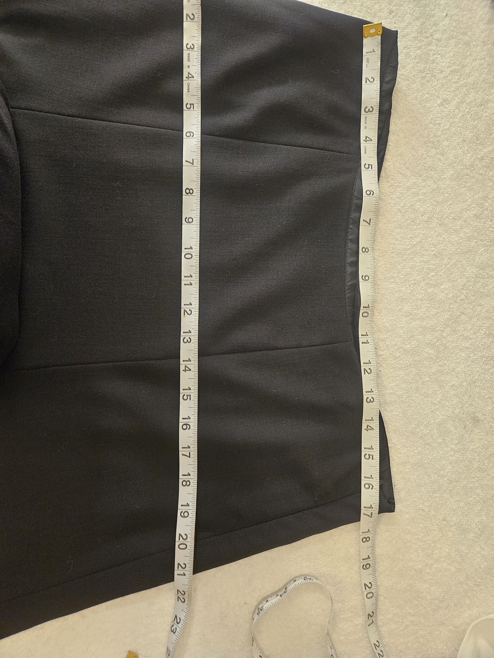 Lauren Ralph Lauren Black Wool Blend A-Line Midi Skirt Dark Academia Sz 12 - Picture 6 of 8